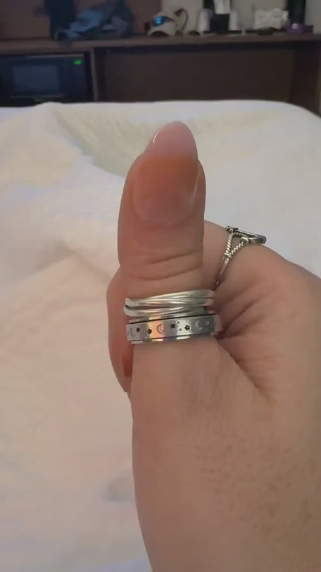 Interlocked Fidget Ring For Women