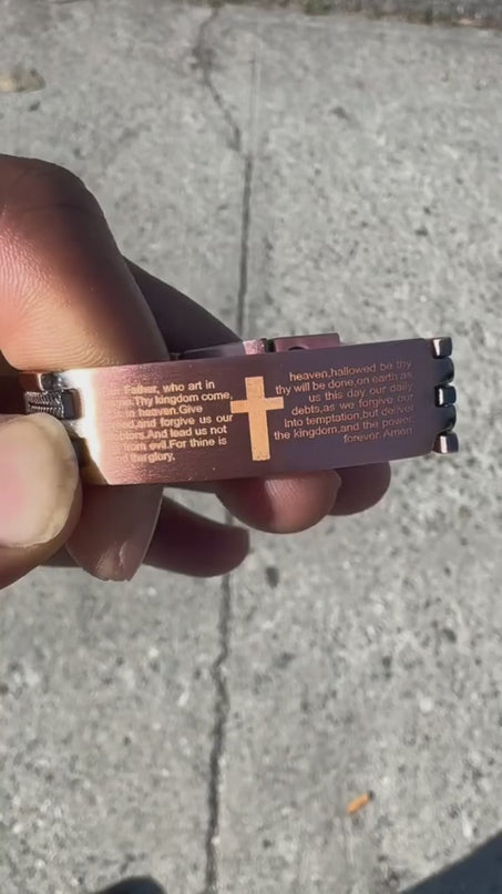 Copper Cross Bracelet