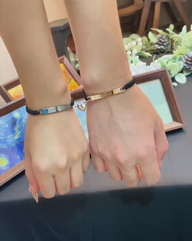 Magnetic Hearts Couples Bracelet