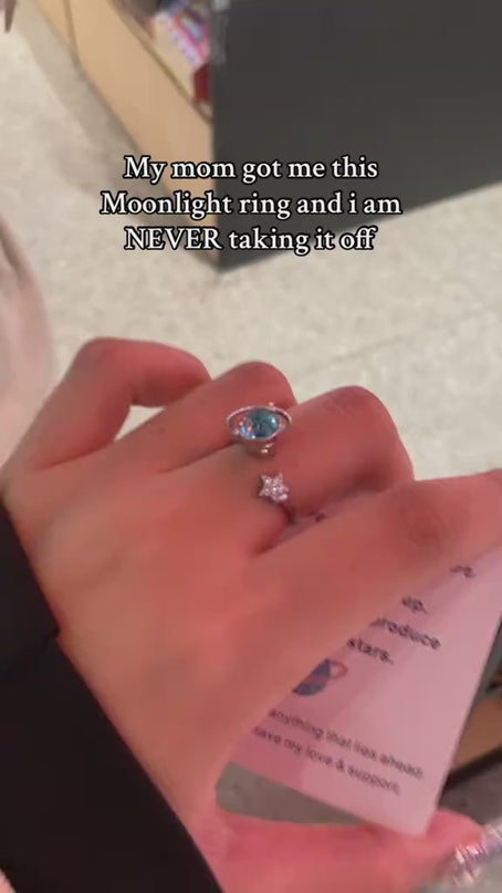 Star and Moon Ring For Daughter