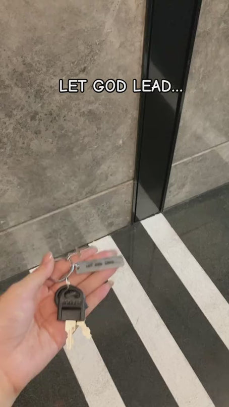 Let God Lead Cross Keychain