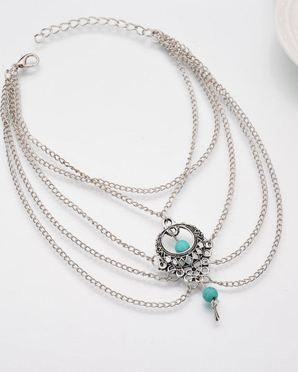 Silver Beach Boho Anklet — jewelry gift detail view 3 | Dear Given