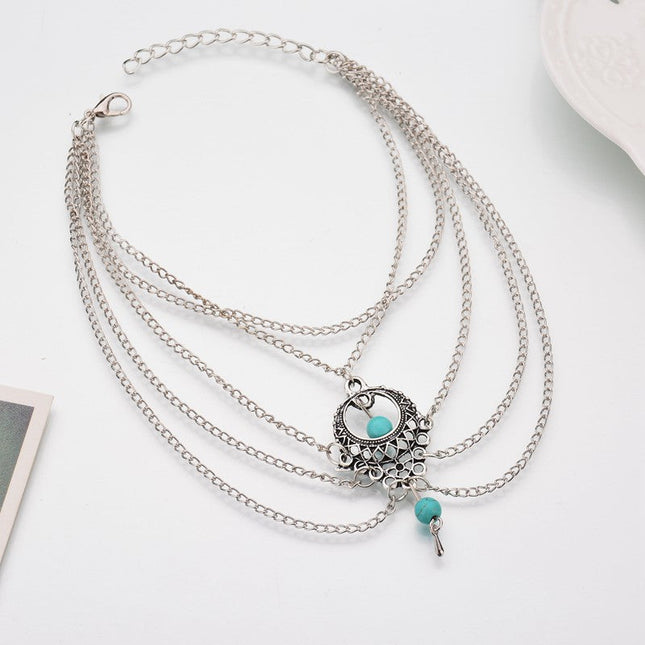 Silver Beach Boho Anklet — jewelry gift detail view 3 | Dear Given